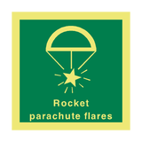 Rocket Parachute Flares Sign - PVC Safety Signs