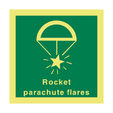 Rocket Parachute Flares Sign - PVC Safety Signs