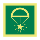 Rocket Parachute Symbol Sign - PVC Safety Signs