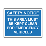 Access For Emergency Vehicles Sign - PVC Safety Signs