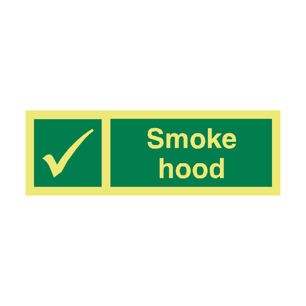 Smoke Hood IMO Safety Sign - PVC Safety Signs