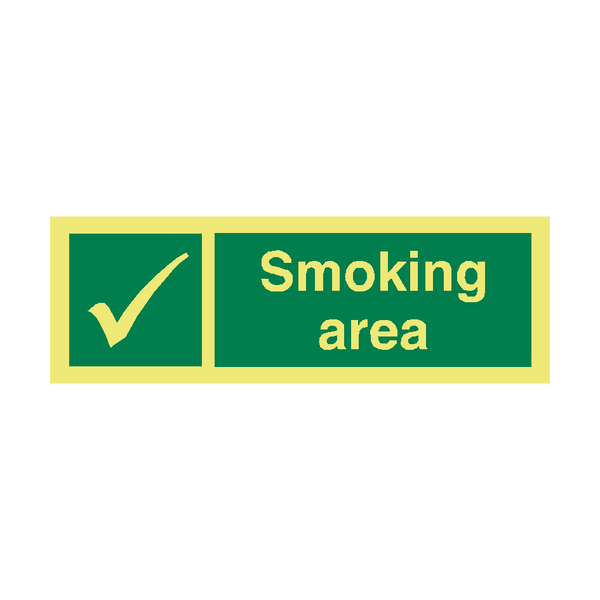 Smoking Area IMO Sign - PVC Safety Signs