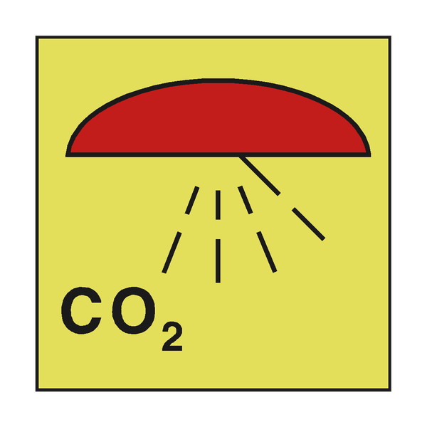 SPACE PROTECTED CO2 IMO SIGN - PVC Safety Signs