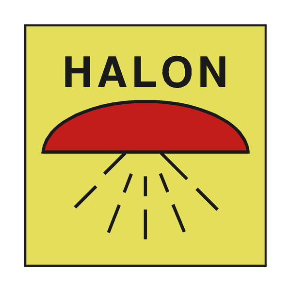 SPACE PROTECTED HALON 1301 SIGN | PVC Safety Signs