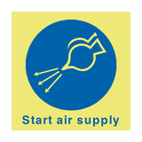 Start Air Supply Safety Sign - PVC Safety Signs