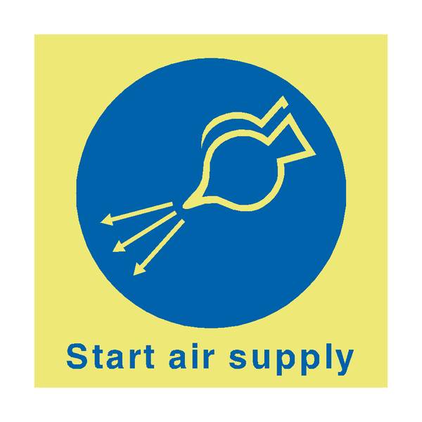 Start Air Supply Safety Sign - PVC Safety Signs