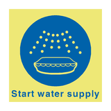 Start Water Supply Sign - PVC Safety Signs