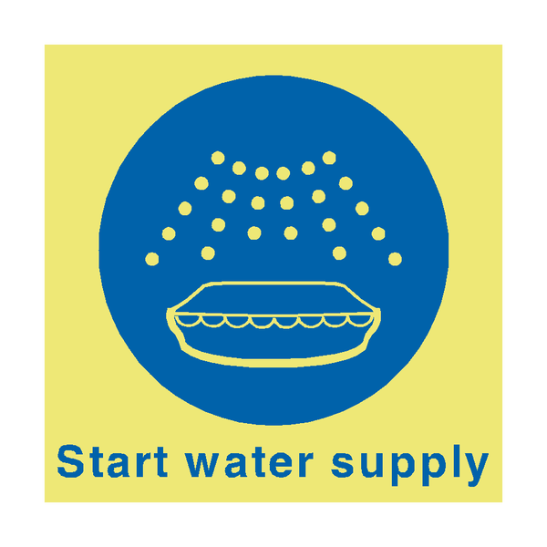 Start Water Supply Sign - PVC Safety Signs