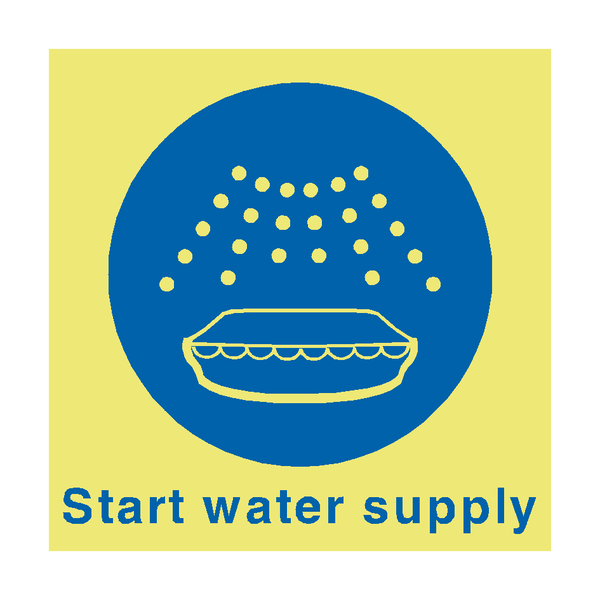 Water Start Signs Start Water Supply Sign | PVC Safety Signs