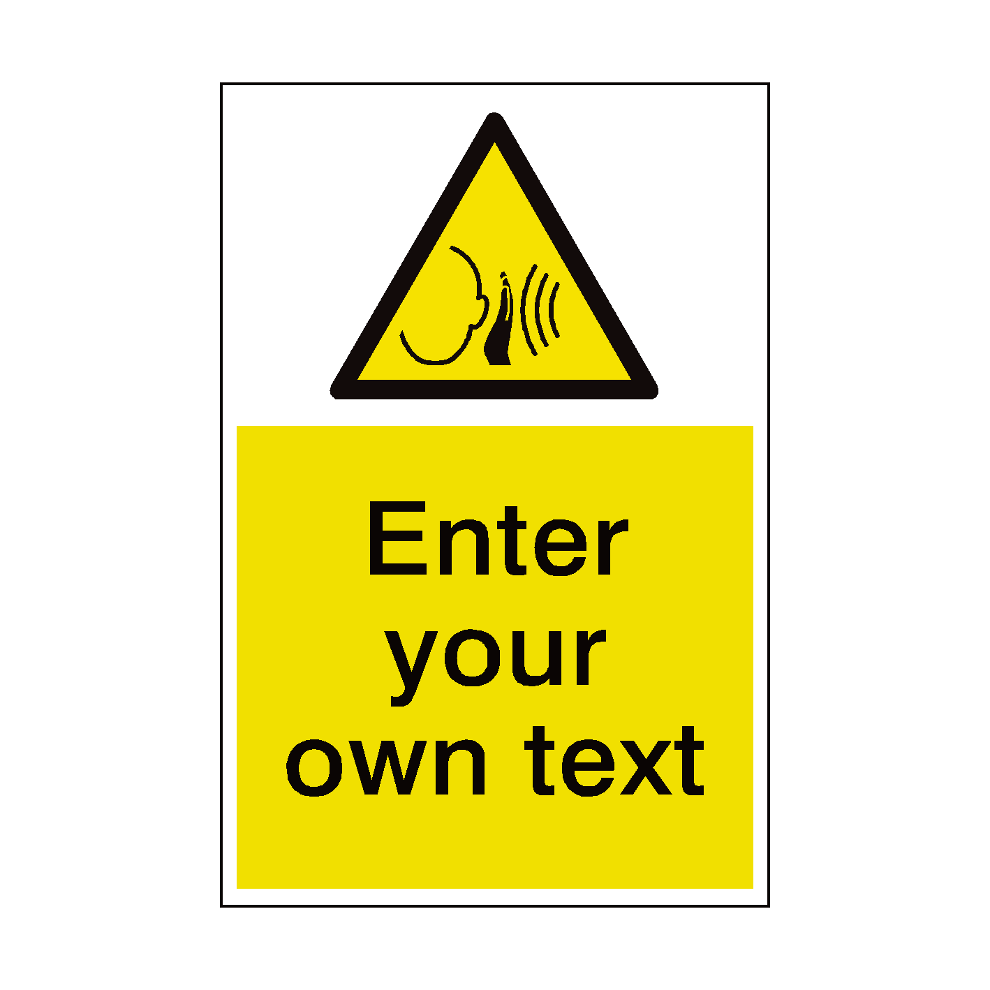 Loud Noise Sign Warning Sudden Loud Noise Signs From Key Signs UK