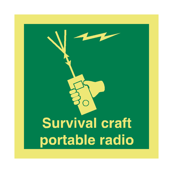 Survival Radio Safety Sign - PVC Safety Signs