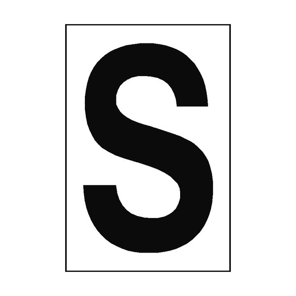 Letter S White Sign