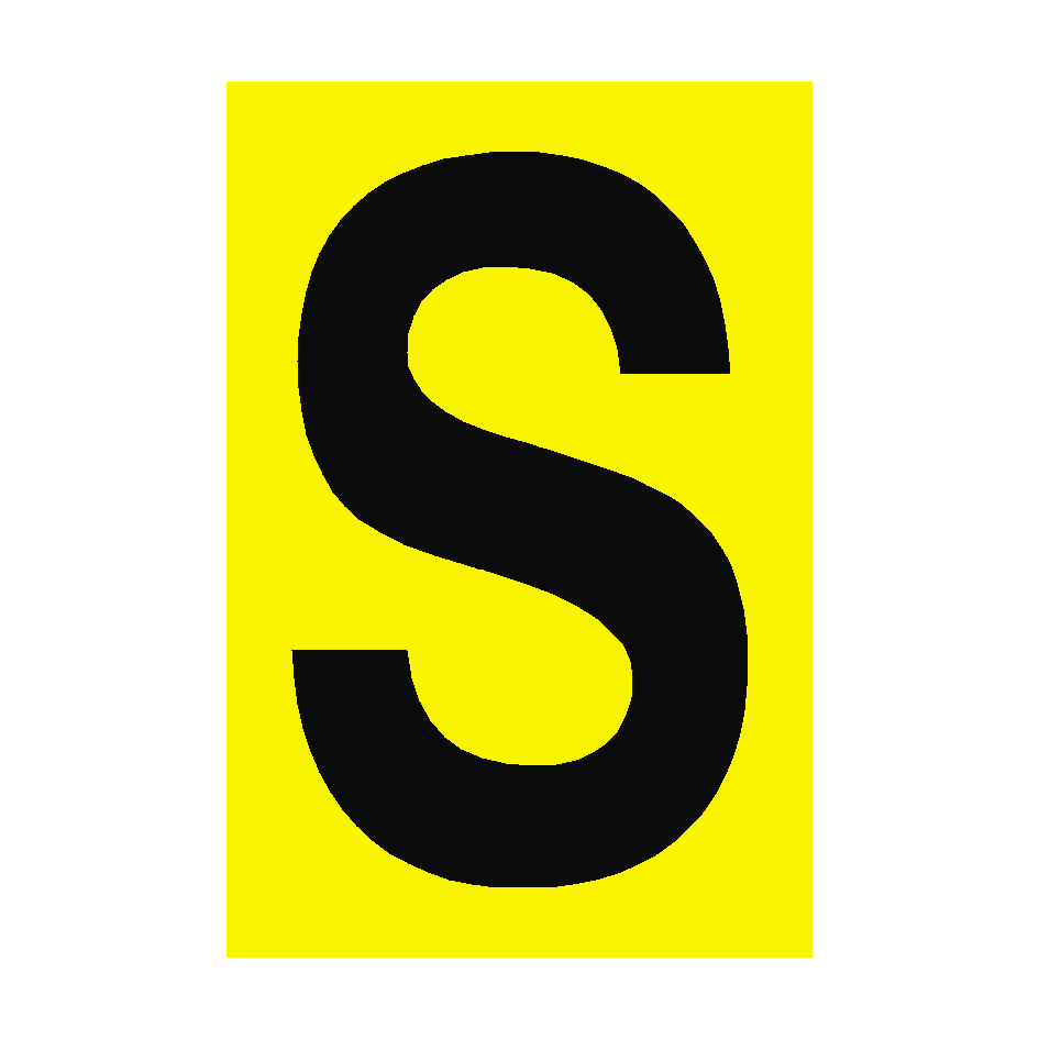 Yellow Letter S Happy New Year Party Home Marquee Light Up Illuminated