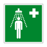 Safety Shower Symbol Sign - PVC Safety Signs