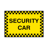 Security Car Sign - PVC Safety Signs