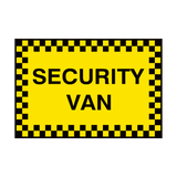 Security Van Sign - PVC Safety Signs