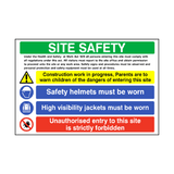 Site Safety Construction Sign - PVC Safety Signs