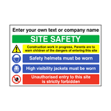 Site Safety Custom Text Sign - PVC Safety Signs