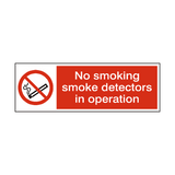 Smoke Detectors In Operation Sign - PVC Safety Signs