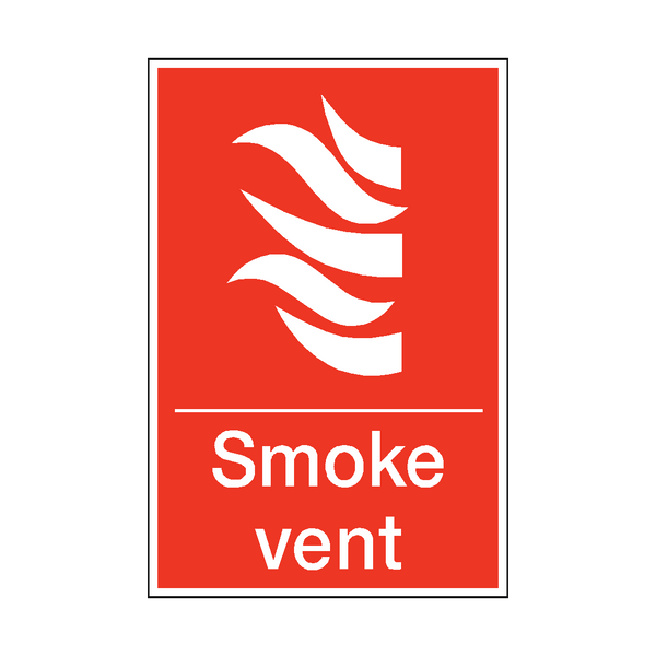 Smoke Vent Sign - PVC Safety Signs