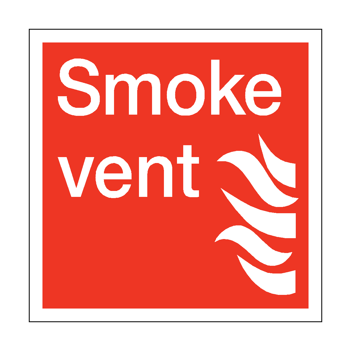 Smoke Vent Square Sign | PVC Safety Signs