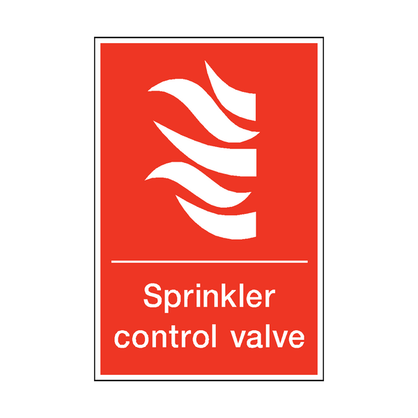 Sprinkler Control Valve Sign - PVC Safety Signs