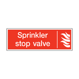 Sprinkler Stop Valve Safety Sign - PVC Safety Signs
