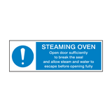 Steaming Oven Mandatory Sign - PVC Safety Signs
