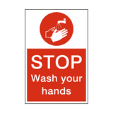 Stop Wash Your Hands Sign - PVC Safety Signs