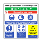 Think Safety Custom Text Sign - PVC Safety Signs