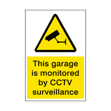Garage Monitored By CCTV Security Sign - PVC Safety Signs