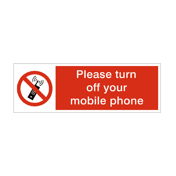 Turn Off Mobile Phone Safety Sign - PVC Safety Signs