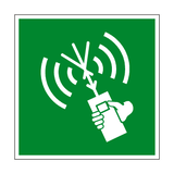 Two Way VHF Symbol Sign - PVC Safety Signs