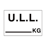ULL KG Sign White - PVC Safety Signs