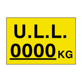 ULL Kg Sign Yellow Custom Weight - PVC Safety Signs