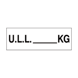 ULL Sign KG White - PVC Safety Signs