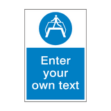 Use Footbridge Custom Mandatory Sign - PVC Safety Signs