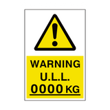 unladen Weight Sign Kg Custom Weight - PVC Safety Signs