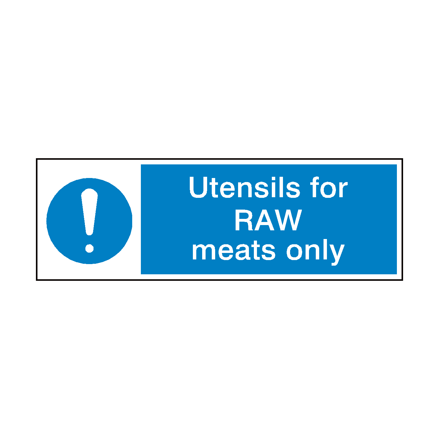 Utensils For Raw Meat Hygiene Sign | PVC Safety Signs