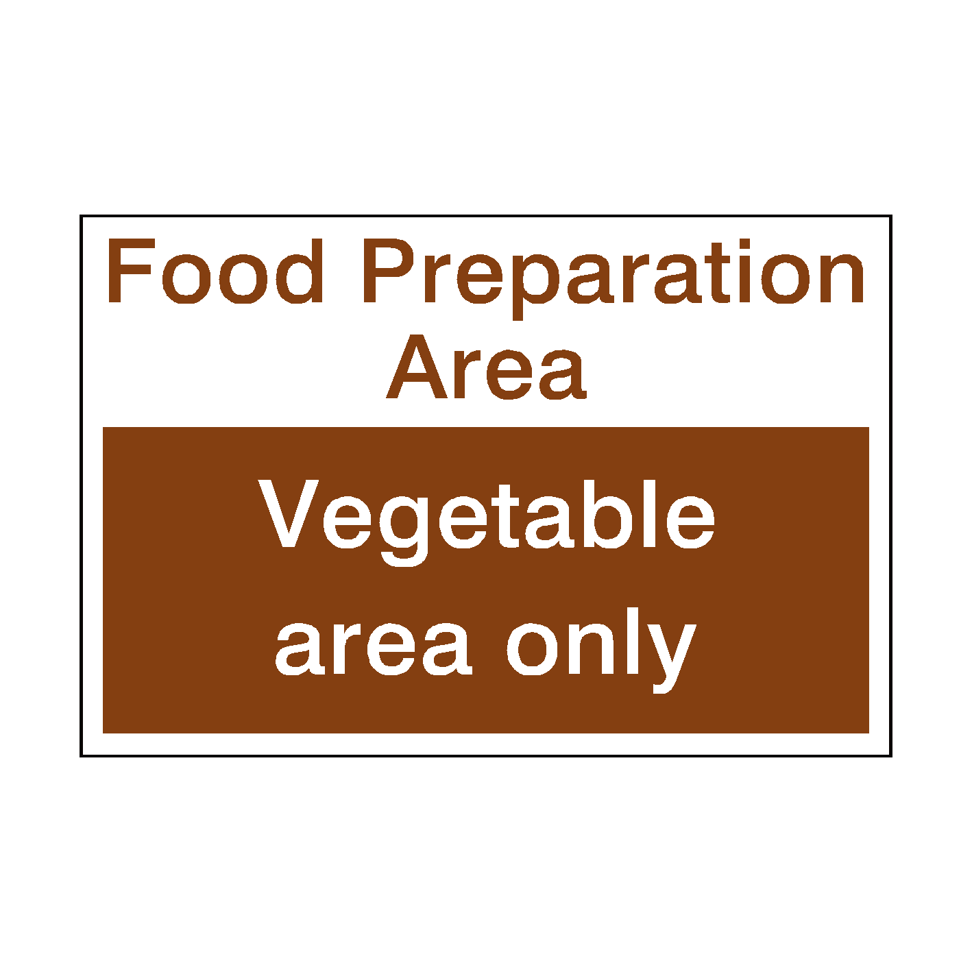 Vegetable Area Sign | PVC Safety Signs