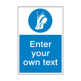Wear Anti Static Footwear Custom Mandatory Sign - PVC Safety Signs