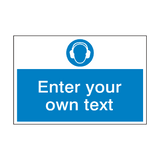 Wear Ear Protection Custom Safety Sign - PVC Safety Signs
