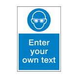Wear Eye Protection Custom Mandatory Sign - PVC Safety Signs