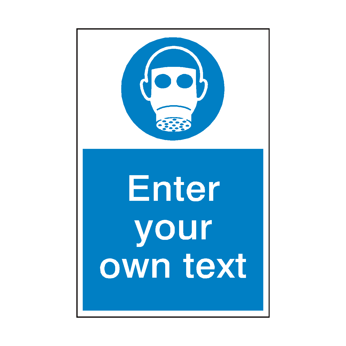 Wear Respiratory Protection Custom Mandatory Sign PVC Safety Signs