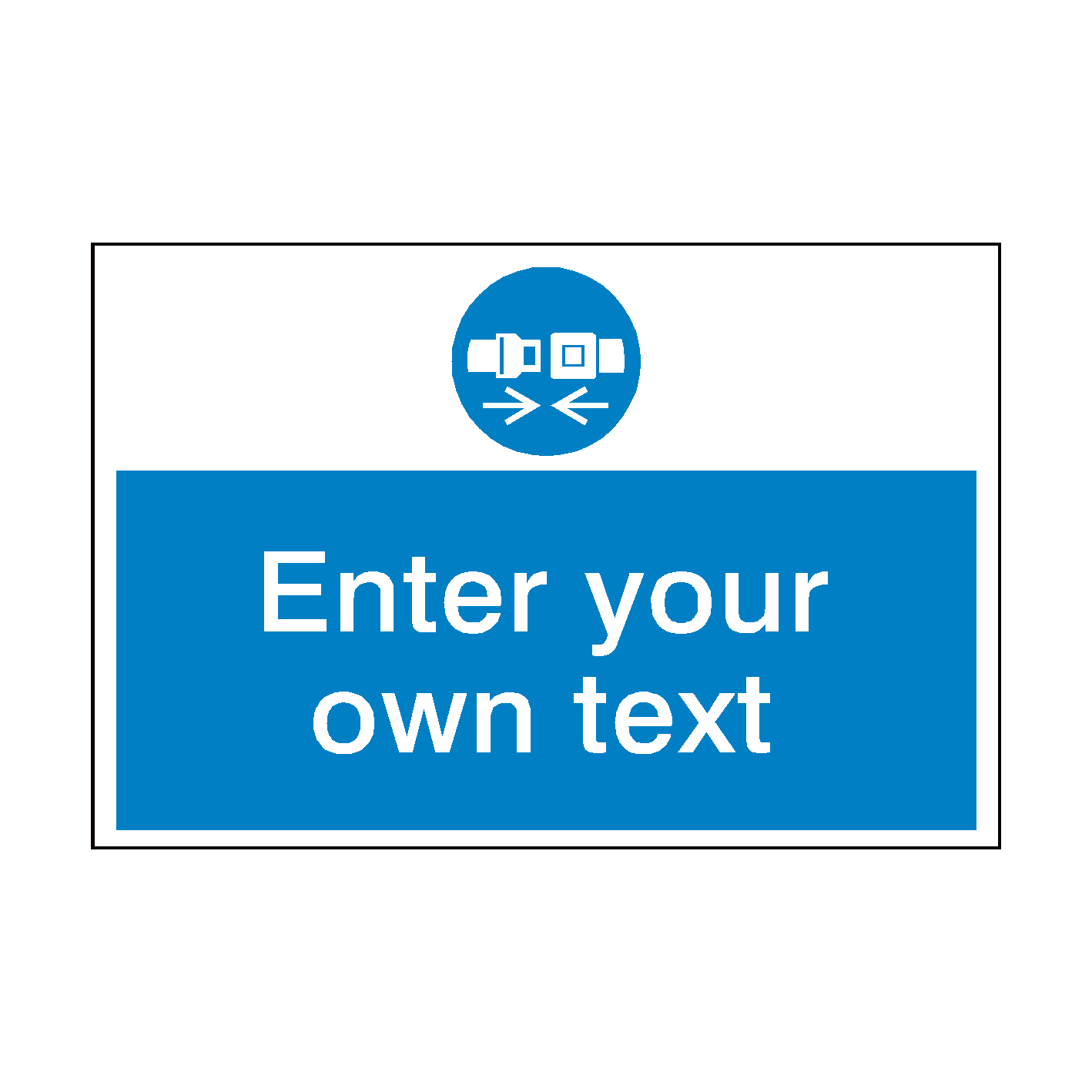 Wear Safety Belts Custom Safety Sign PVC Safety Signs