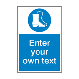 Wear Safety Footwear Custom Mandatory Sign - PVC Safety Signs