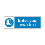 Wear Safety Footwear Custom Sign - PVC Safety Signs