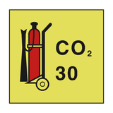 WHEELED CO2 FIRE EXTINGUISHER IMO - PVC Safety Signs