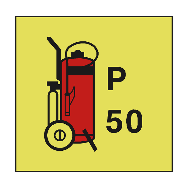 WHEELED POWDER FIRE EXTINGUISHER IMO - PVC Safety Signs