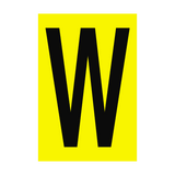 Letter W Yellow Sign - PVC Safety Signs